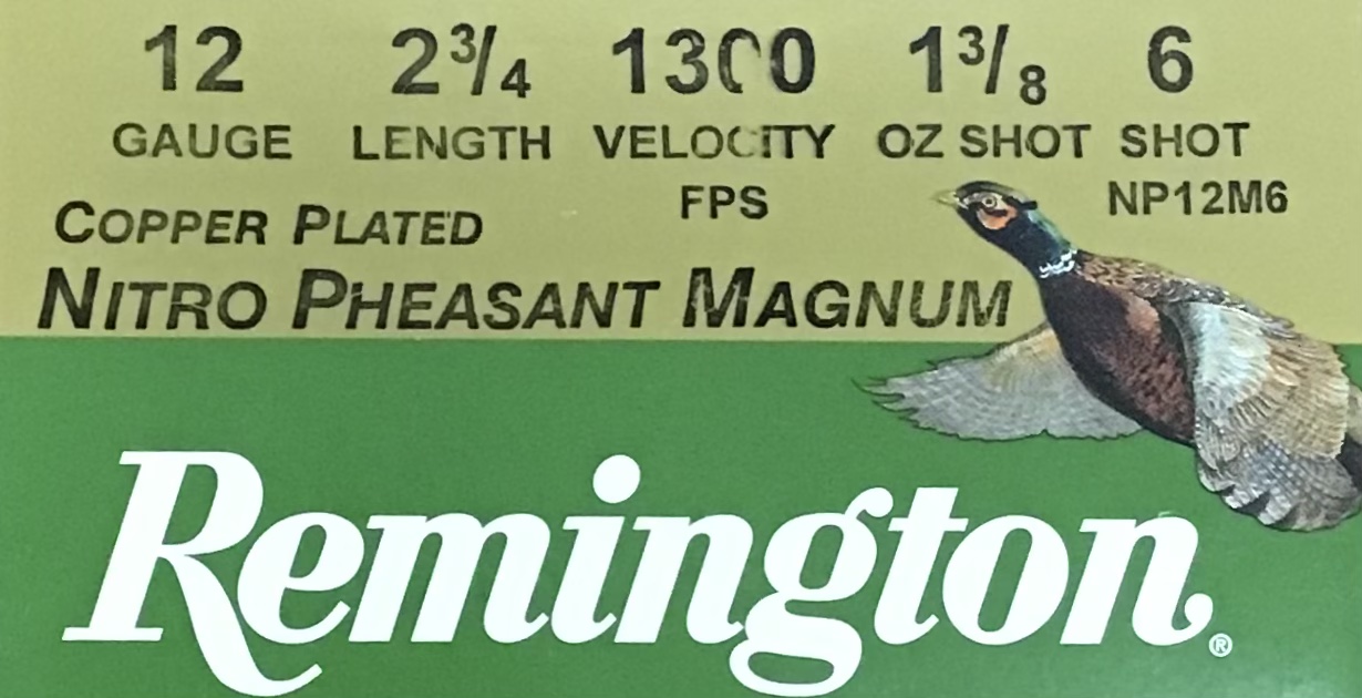12 Gauge Remington Premier Nitro Pheasant 2.75 in. 1 3/8 oz. 6 Shot 25 Rounds 1300 FPS M-ID: 28636 UPC: 047700347202