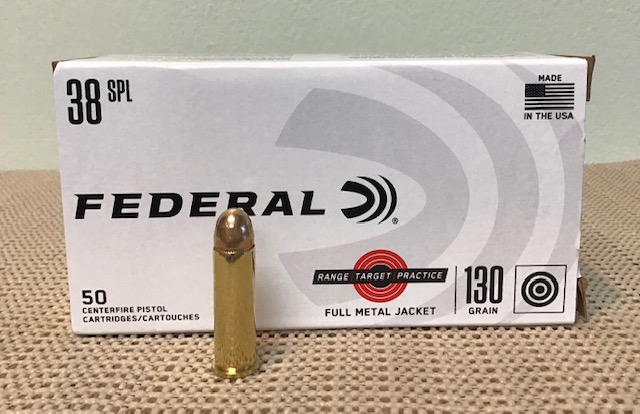 38 Special Federal 130 gr. FMJ 50 rounds M-ID: RTP38130 UPC: 029465064693