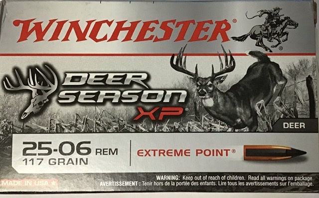 25-06 Rem Winchester Deer Season XP 117 gr. Extreme Point 20 rnds 3100 fps Brass M-ID: X2506DS UPC: 020892224360