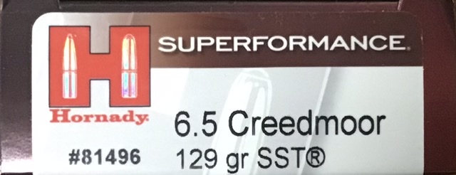 6.5 Creedmoor Hornady Superformance 129 Grain SST 20 Rounds M-ID: 81496 UPC: 090255814965