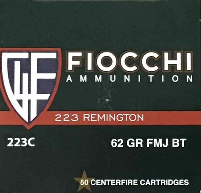 223 Rem Fiocchi Range Dynamics 62 Grain Full Metal Jacket Boat Tail 50 Rounds M-ID: 223C UPC: 762344706580