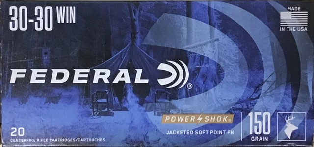 30-30 Win. Federal Power-Shok 150gr Soft Point FN 20 rnds M-ID: A3030A UPC: 029465084486