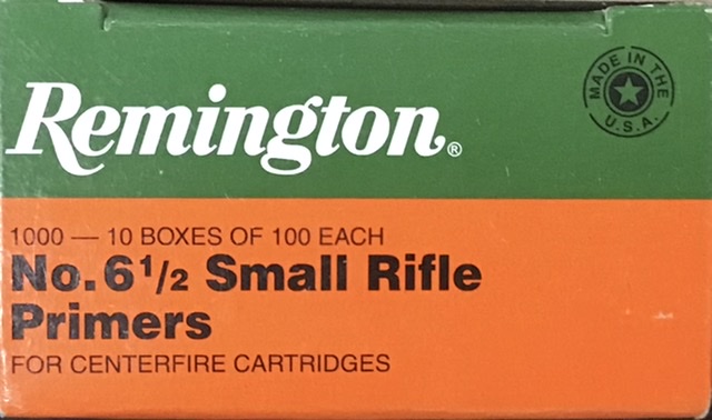 No. 6 1/2 Remington Small Rifle Primer 1000 Count M-ID: 047700095318 UPC: 047700095318