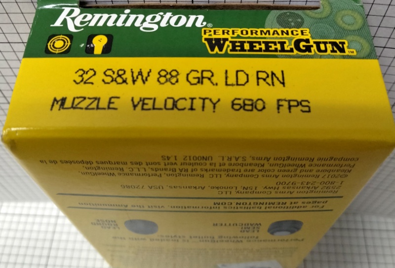 32 S&W Remington Performance Wheelgun 88 gr. Lead Round Nose LRN 50 rnds 680 fps Brass M-ID: 22206/RPW32SW UPC: 047700478005