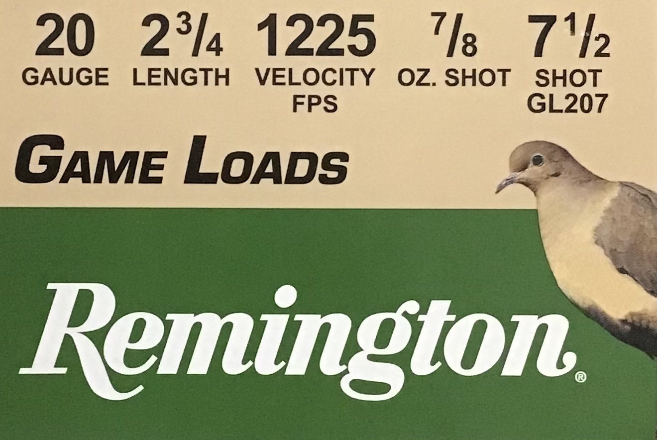 20 Gauge Remington 2 3/4 Inches 7 1/2 Shot 25 Rounds M-ID: GL207 UPC: 047700040301