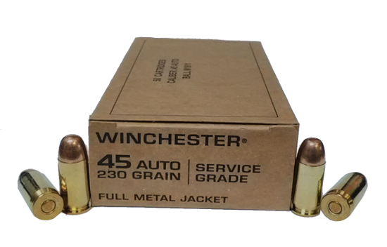 45 Auto Winchester 230 gr SERVICE GRADE FMJ 50 Rnds M-ID: SG45W UPC: 020892221734