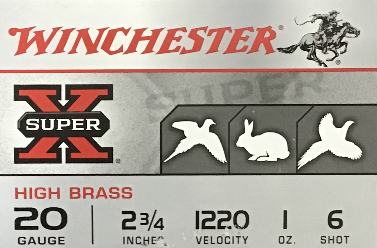 20 Gauge Winchester Super X 2 3/4 Inches 6 Shot 25 Rounds M-ID: X206 UPC: 020892000223