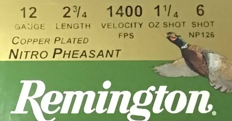 12 Gauge Remington Premier 2.75 in. 1.25 oz. 6 shot 25 rnds Nitro Pheasant 1400 fps M-ID: 28624 UPC: 047700347509