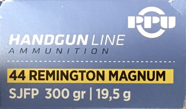 44 Rem Mag PPU 300 Grain Semi-Jacketed Flat Point 50 Rounds M-ID: 8605003813163 UPC: 8605003813163