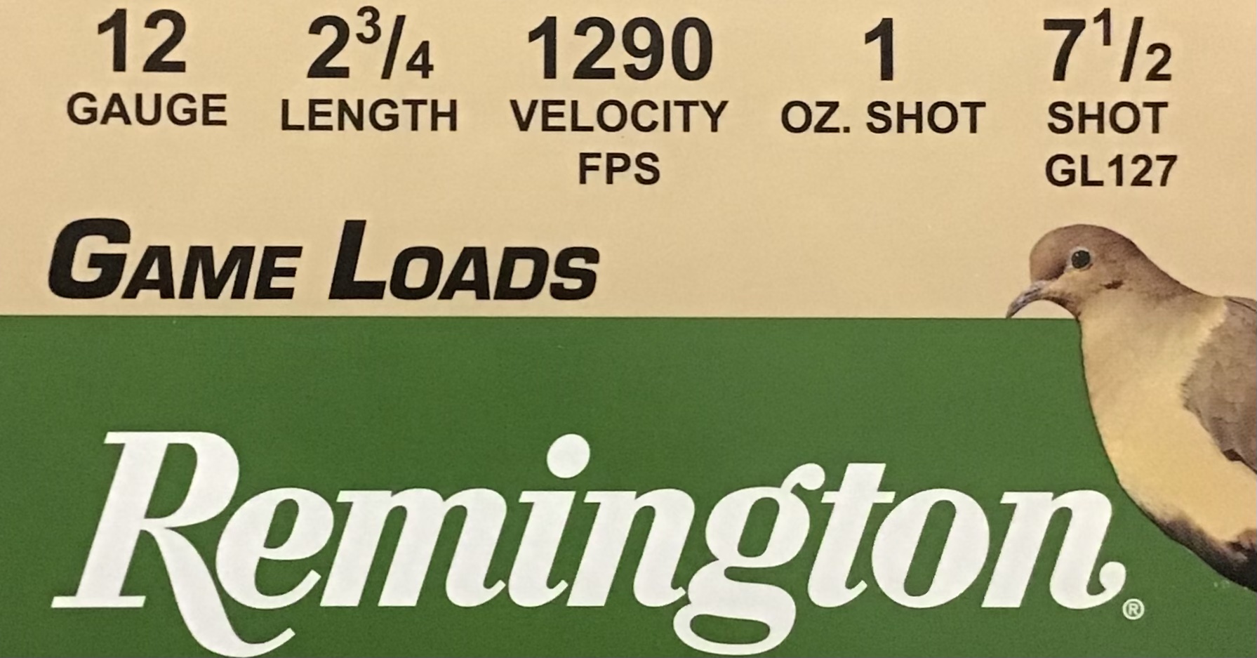 12 Gauge Remington 2 3/4 in 1 oz 7 1/2 shot 250 rnds Game Loads GL127 (10 boxes of 25 rnds) M-ID: 20030 UPC: 047700039701
