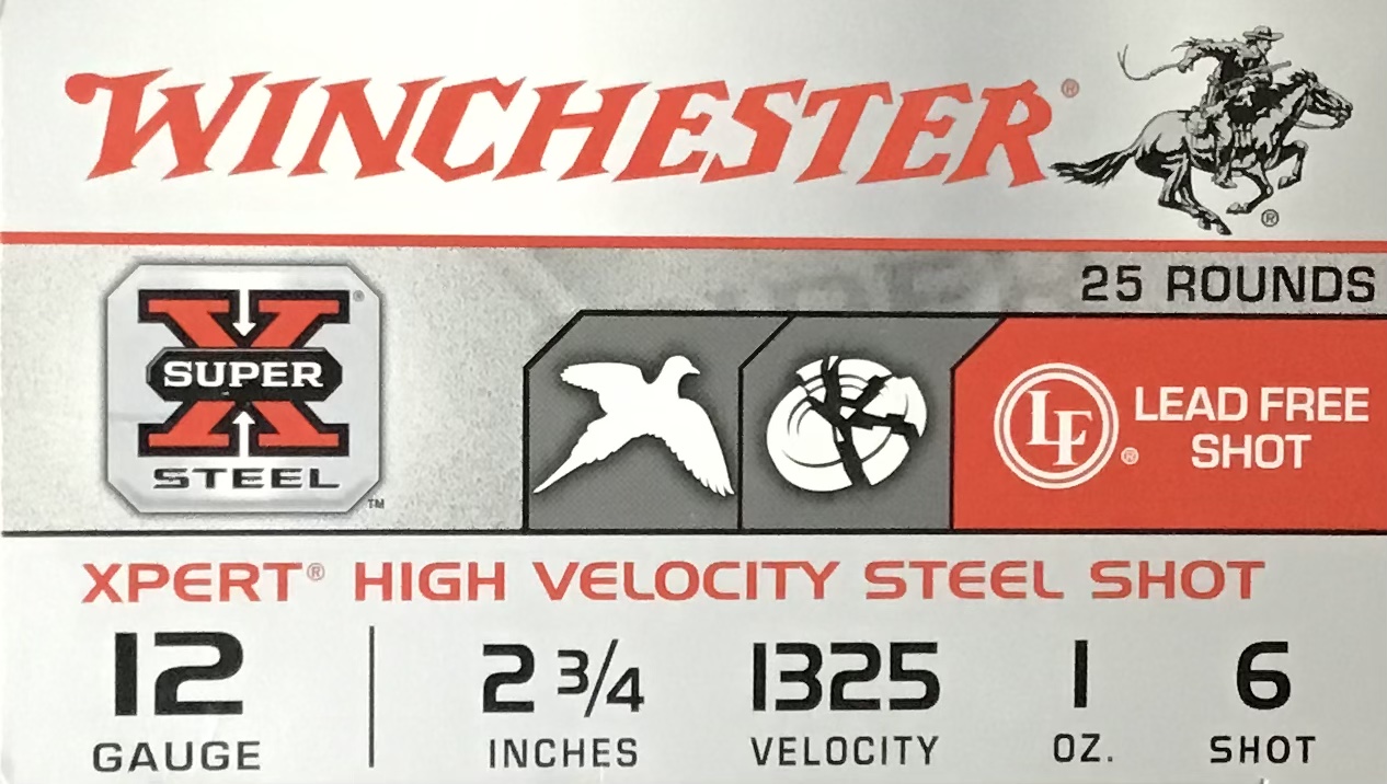 12 Gauge Winchester Super X Steel 2 3/4 Inches 1325 Velocity 1 oz. 6 Shot Game and Target 250 Rounds M-ID: WE12GT6 UPC: 020892018969