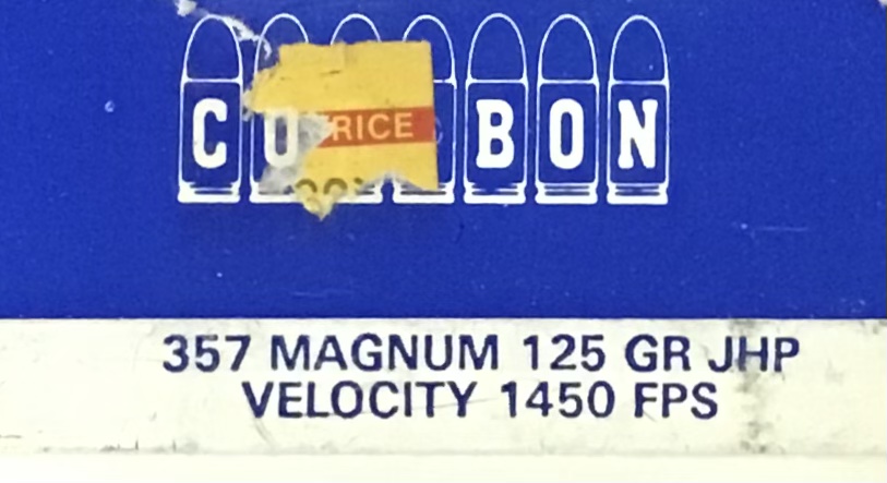 357 Mag Cor Bon 125 Grain JHP 50 Rounds M-ID: UPC: 000001023763