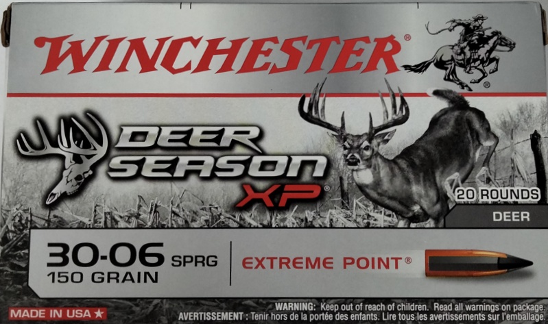 30-06 SPRG Winchester Deer Season 150 gr XPPT 20 rnds Brass M-ID: X3006DS UPC: 020892221574