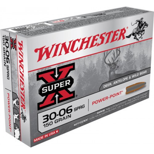 30-06 SPRG Winchester Super-X 150 Gr PP 20 Rnds M-ID: X30061 UPC: 020892200111