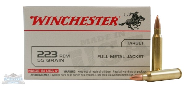 223 Rem Winchester 55 gr. FMJ 1000 rnds (50 boxes) M-ID: W223K UPC: 020892213111