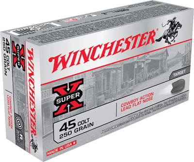 45 Colt Winchester Cowboy Action Loads 250gr Lead Flat Nose 50ct M-ID: USA45CB UPC: 020892213616