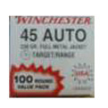 45 Auto Winchester 230 gr FMJ 100 Rnds M-ID: USA45AVP UPC: 020892214163