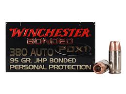 380 Auto Winchester Bonded PDX1 JHP Personal Protection 95 Gr JHP 20 Rnds M-ID: S380PDB