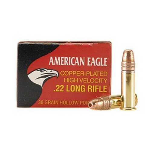 22 LR American Eagle Federal 38 Gr Copper-Plated HP 40 Rnds M-ID: AE22 UPC: 029465016845