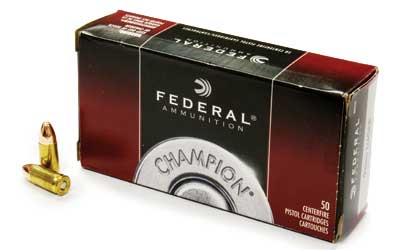9mm Luger Federal Champion 115 Grain Full Metal Jacket Round Nose (10 Boxes of 50 Rounds) = 500 Rounds M-ID: WM5199 UPC: 029465060879