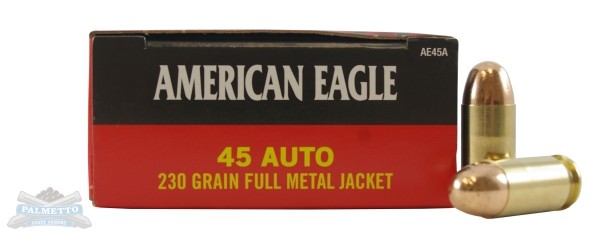 45 Auto Federal American Eagle 230 Gr FMJ 50 Rnds M-ID: AE45A UPC: 029465085032