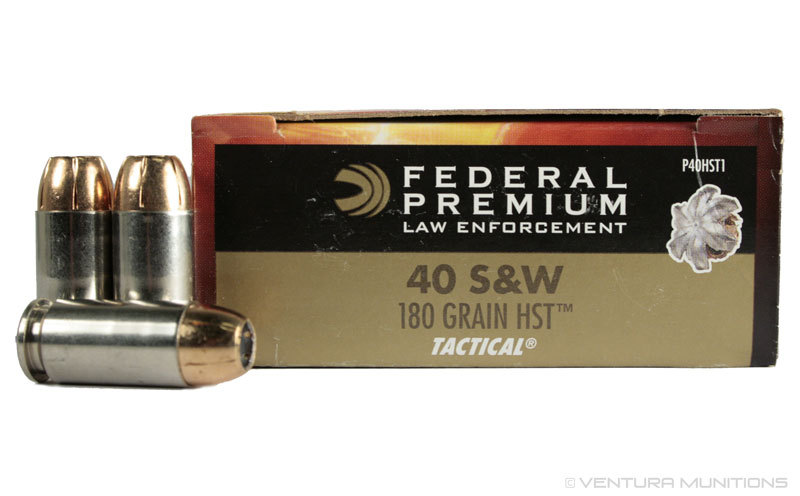40 S&W Federal 180 Gr HST Tactical 50 Rnds M-ID: P40HST1 UPC: 029465094454