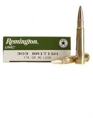 .303 British Remington 174 gr FMJ 20 rnds (10 boxes) = 200 Rnds M-ID: 23701 UPC: 047700170800