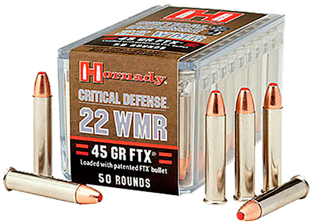 22 WMR Hornady 45 Gr Critical Defense FTX 50 Rnds M-ID: 090255832006 UPC: 090255832006