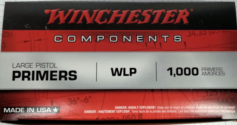 WLP Winchester Large Pistol Primers #7 1000 Count M-ID: WLP UPC: 020892300088