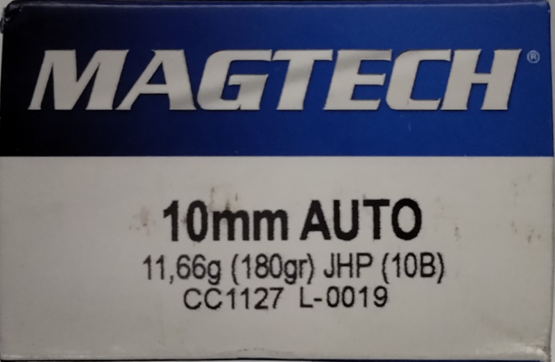 10mm Magtech 180 gr. JHP Jacketed Hollow Point 50 rnds Brass M-ID: 10B UPC: 754908214617