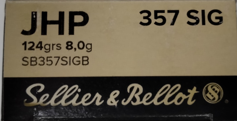 357 Sig Sellier & Bellot Handgun 124 gr. JHP Jacketed Hollow Point 50 rnds Brass M-ID: SB357SIGB UPC: 754908501069