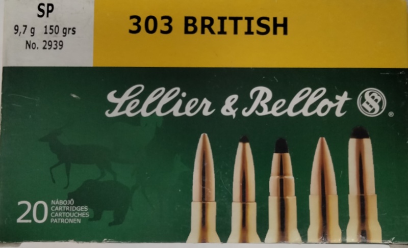 303 British Sellier & Bellot 150 gr. Soft Point SP 20 rnds Brass M-ID: 2939 UPC: 780166303046