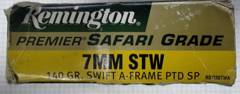 7mm STW Remington Premier Swift 140 gr. A-Frame PTD SP 20 rnds 3325 fps Nickel plated Brass **TATTERED BOX** M-ID: RS7MSWA UPC: 047700175607