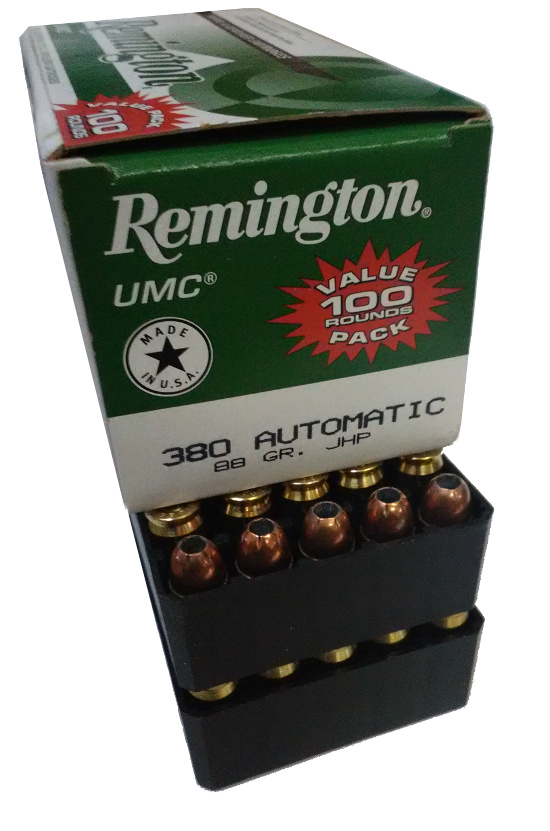 380 Auto Remington 88 Gr JHP 100 Rnd M-ID: L380A1B UPC: 047700386409