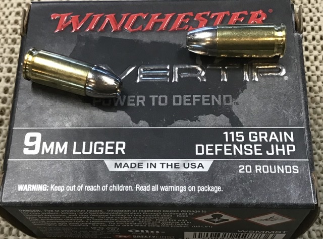 9mm Luger Winchester 115 grain Defense JHP (10 boxes of 20 rnds) = 200 rnds M-ID: W9MMST UPC: 020892227736