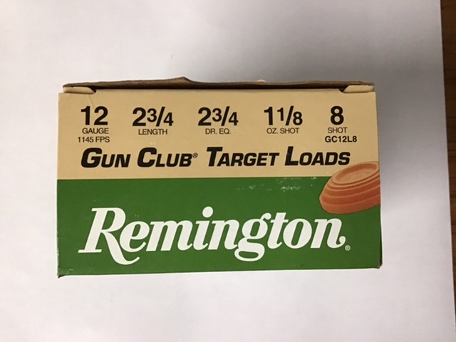 12 Gauge Remington Glub Club 2.75 in 1 1/8 oz 8 shot 25 rnds Target Loads M-ID: 20230 UPC: 047700309606