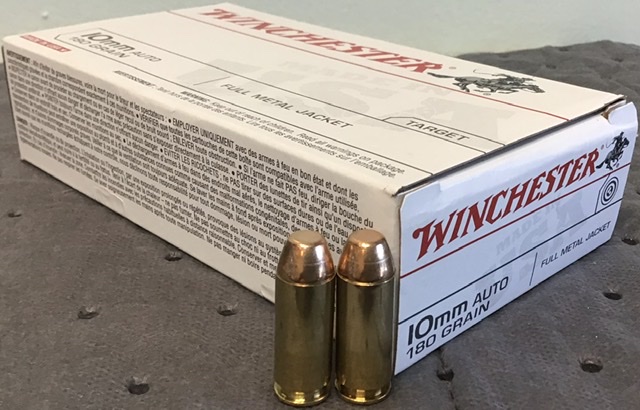 10mm Winchester 180 grain FMJ 50 Rnds M-ID: USA10MM UPC: 020892225534