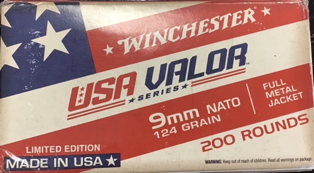 9mm Nato Winchester 124 gr. FMJ 200 rnds M-ID: USA9NATOW UPC: 020892230736