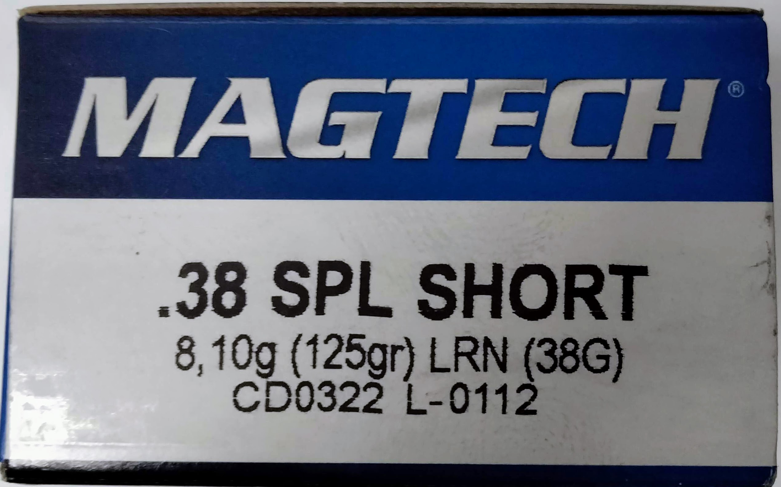 38 Special short Magtech 125 gr. Lead Round Nose LRN 50 rnds Brass M-ID: 38G UPC: 754908164417