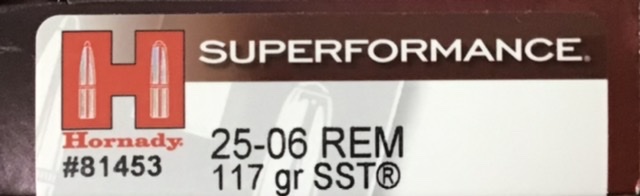 25-06 REM Hornady Superformance 117 Grain SST 20 Rounds M-ID: 81453 UPC: 090255814538