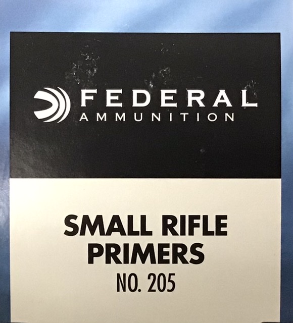 No. 205 Federal Small Rifle Primer 1000 Count M-ID: 205 UPC: 029465156282