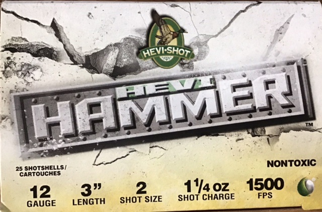 12 Gauge Hevi-Shot Hevi-Hammer 3 in. 1 1/4 oz. 2 shot 25 rnds M-ID: 28002 UPC: 816383002063