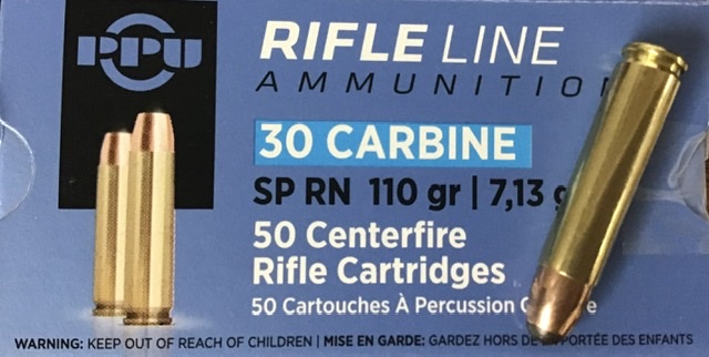 30 Carbine PPU 110 gr SP 50 rnds M-ID: PP30S UPC: 8605003812418