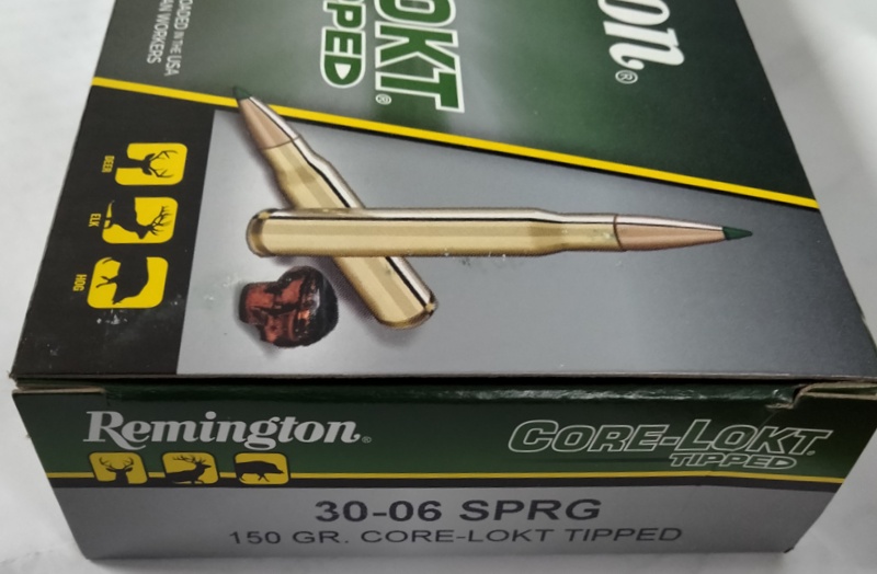 30-06 Sprg Remington 150 gr Core-Lokt Tipped 20 rnds Brass M-ID: 29027 UPC: 047700415307
