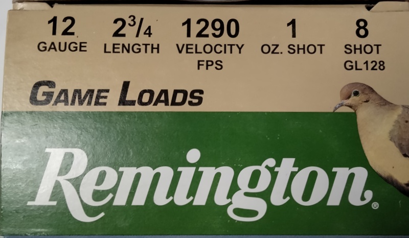 12 Gauge Remington Game Load 2.75 in. 1 oz. 8 shot 25 rnds 1290 fps M-ID: 20032 UPC: 047700039800